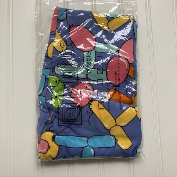 NWT LulaRoe OS Leggings Women One Size 4th birthday balloons consultant gift New - Picture 2 of 3
